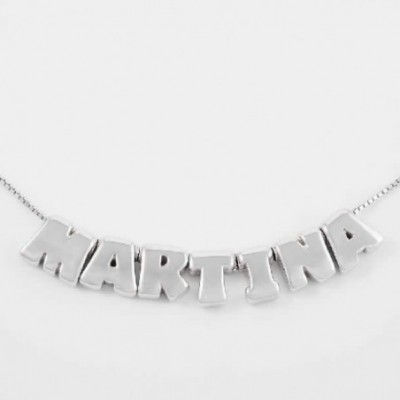 Collar ABC con 7 letras y cadena. - COLL0466-7